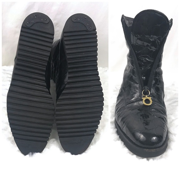 Salvatore Ferragamo Croc Booties - Picture 6 of 8